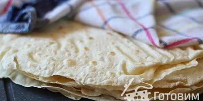 Рецепт домашнего тонкого лаваша без дрожжей