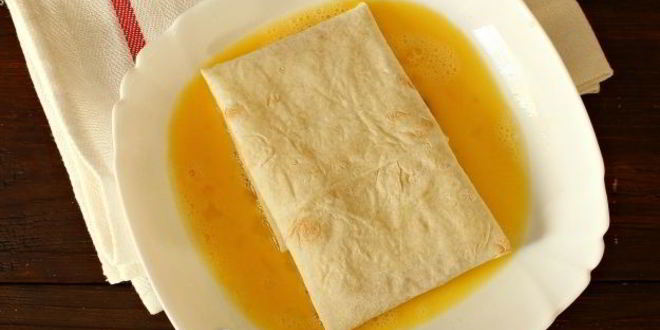 Рецепт конвертиков из лаваша с сыром и ветчиной