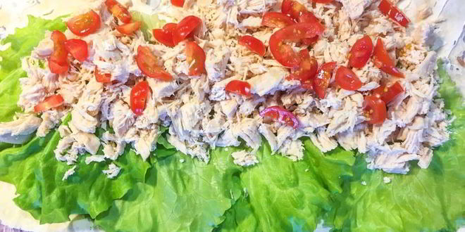 Рецепт лаваша с курицей и сыром