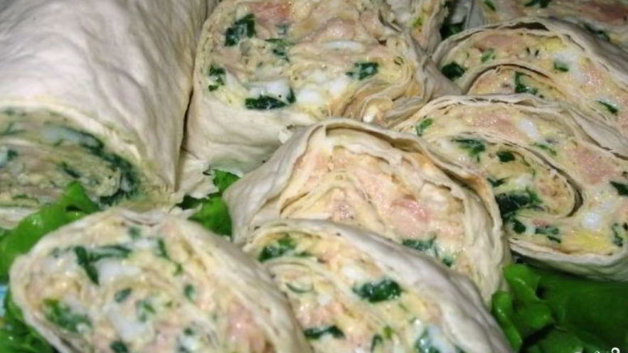 Рецепт лаваша с печенью трески