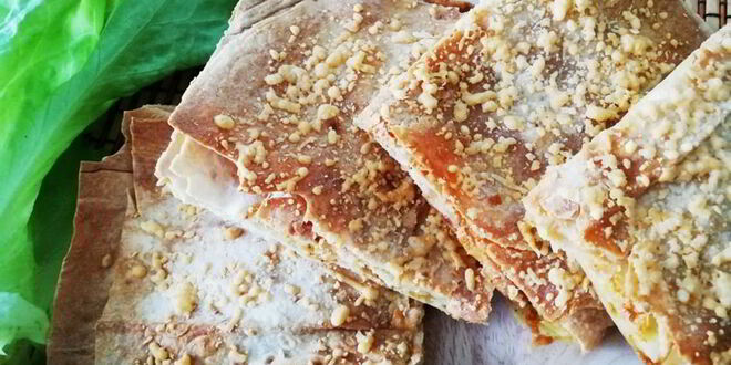 Рецепт лаваша с сыром, запеченный в духовке