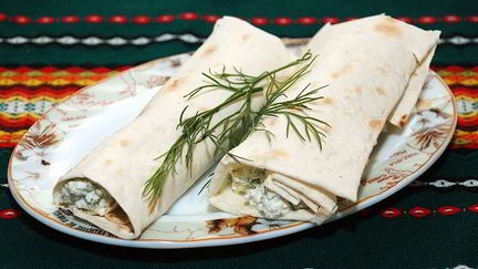 Рецепт Лаваша с творогом и чесноком