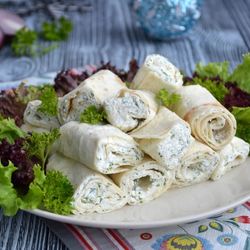 Рецепт Лаваша с творогом и зеленью быстро и вкусно