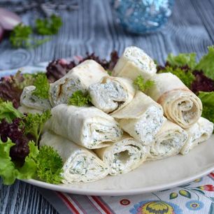 Рецепт Лаваша с творогом и зеленью быстро и вкусно