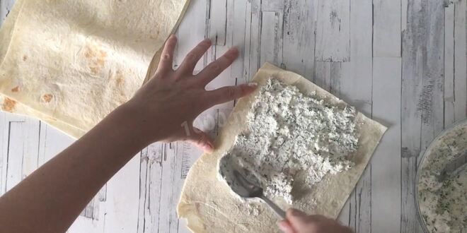 Рецепт лаваша с творогом и зеленью быстро и вкусно