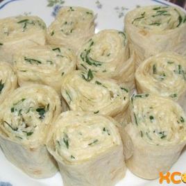 Рецепт Рулетиков из лаваша с сыром