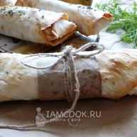 Рецепт Сосиски в лаваше с сыром и огурчиком