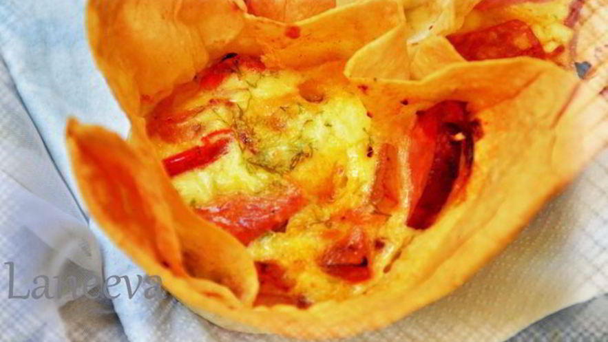 Рецепт завтрака в лаваше