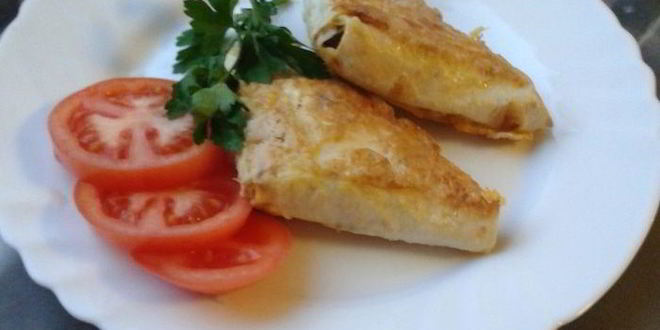 Рецепт жареного лаваша с сыром и зеленью