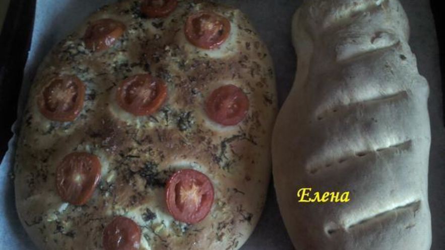 Рецепт фокаччи с помидором и сыром