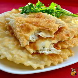 Рецепт Хрустящих лепешек с сыром Фета и зеленью