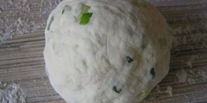 Рецепт лепешки с зеленым луком