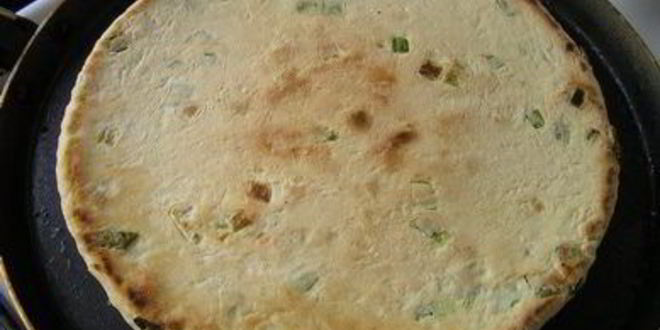 Рецепт лепешки с зеленым луком