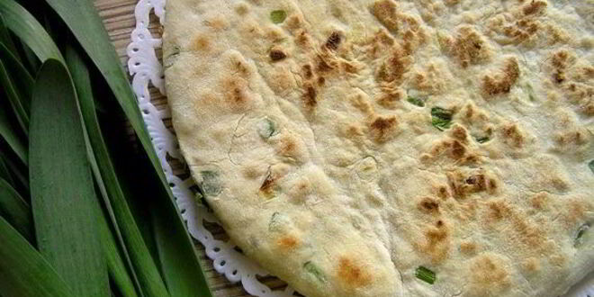 Рецепт лепешки с зеленым луком