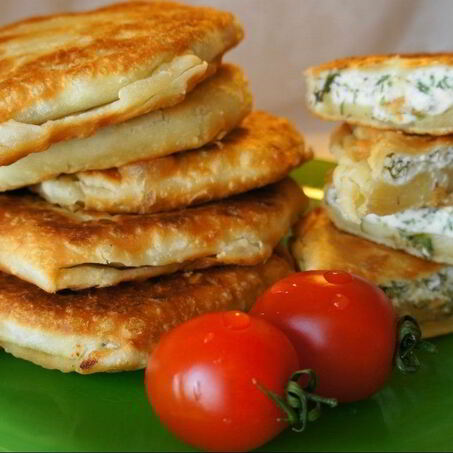 Рецепт Лепешек на кефире с начинкой