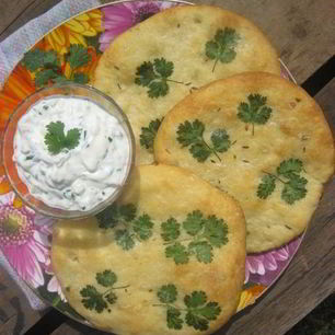 Рецепт Лепешек Наан со специями и кинзой