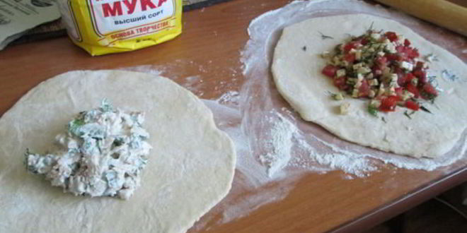 Рецепт лепешек с начинкой