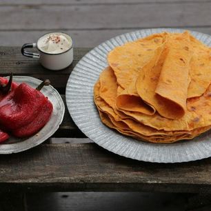 Рецепт Лепешек с паприкой и куркумой