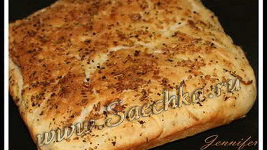 Рецепт пшеничной лепешки с чесноком