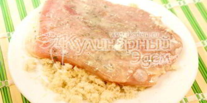 Рецепт шницеля с картофельной лепешкой