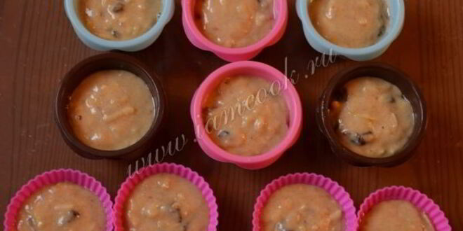 Рецепт бананова-яблочных маффины