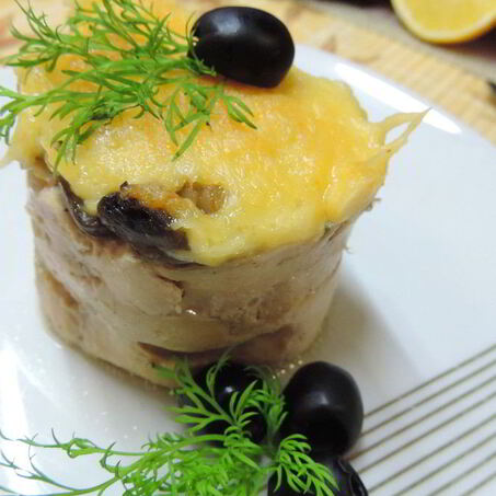 Рецепт Куриных маффинов с гречкой и грибами