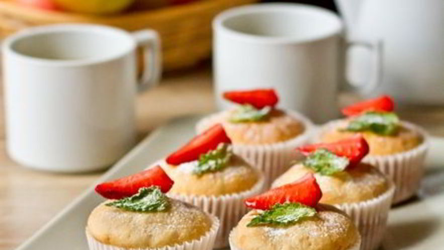 Рецепт маффинов на клубничном йогурте