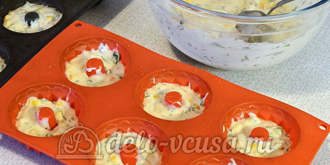 Рецепт маффинов с кукурузой и зеленью