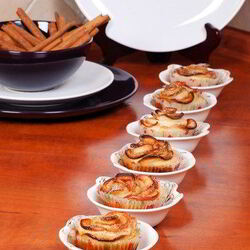 Рецепт Маффинов с кусочками яблок, грецкими орехами и корицей