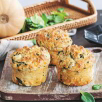 Маффины с тыквой и шпинатом