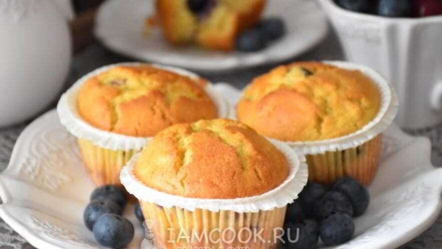 Рецепт маффинов с ягодами на рисовой муке