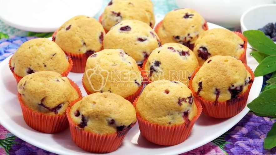 Рецепт маффинов с ягодой