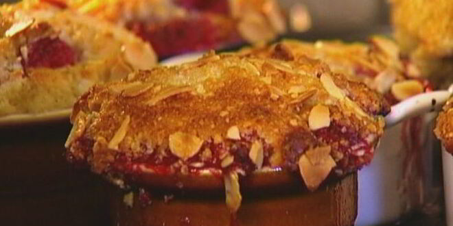 Рецепт маффинов со свежей малиной и миндальной корочкой