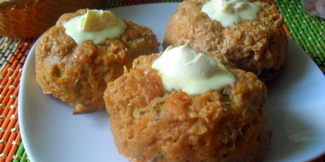 Рецепт мясных маффинов с пшеничкой и свеклой