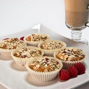 Рецепт Овсяных маффинов с малиной