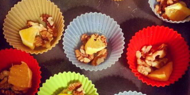 Рецепт шоколадных маффинов с апельсином и грецкими орехами