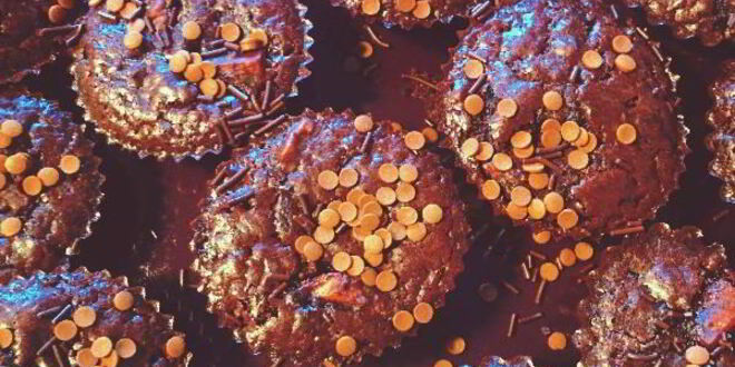 Рецепт шоколадных маффинов с апельсином и грецкими орехами