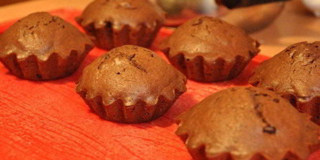 Рецепт шоколадных маффинов с кремом