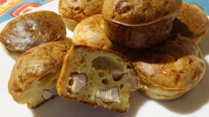 Рецепт сырных маффинов с курочкой