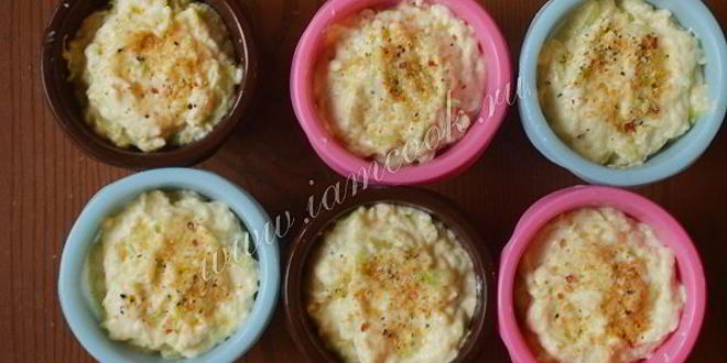 Рецепт творожных маффинов с кабачком