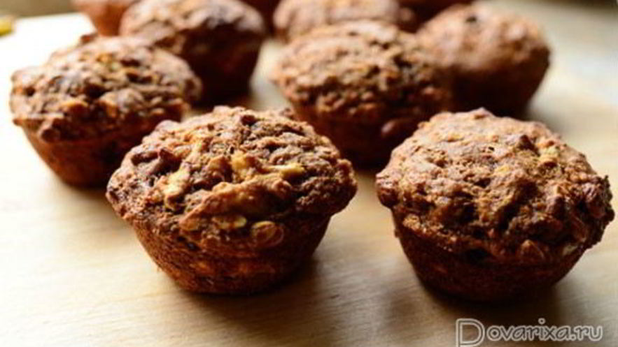 Рецепт вкусных маффинов с орехами