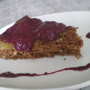 Рецепт Ежевично-творожного соус к шоколадному маннику