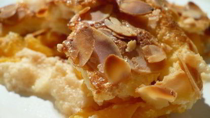 Рецепт Манника с персиками