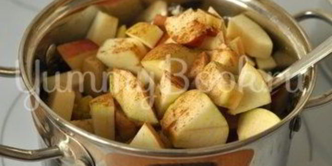 Рецепт манника с яблоками