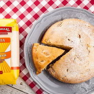 Рецепт Нежного манника с яблоками