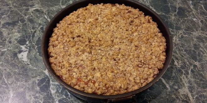 Рецепт пирога манник с творогом и черносливом