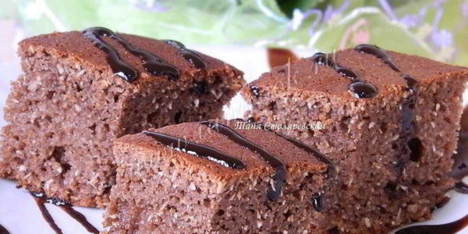 Рецепт шоколадного манника на сметане