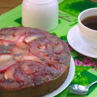 Рецепт Шоколадного манника с карамельными яблоками