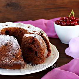 Рецепт Шоколадного манника с вишней