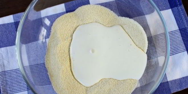 Рецепт шоколадного манника с вишней